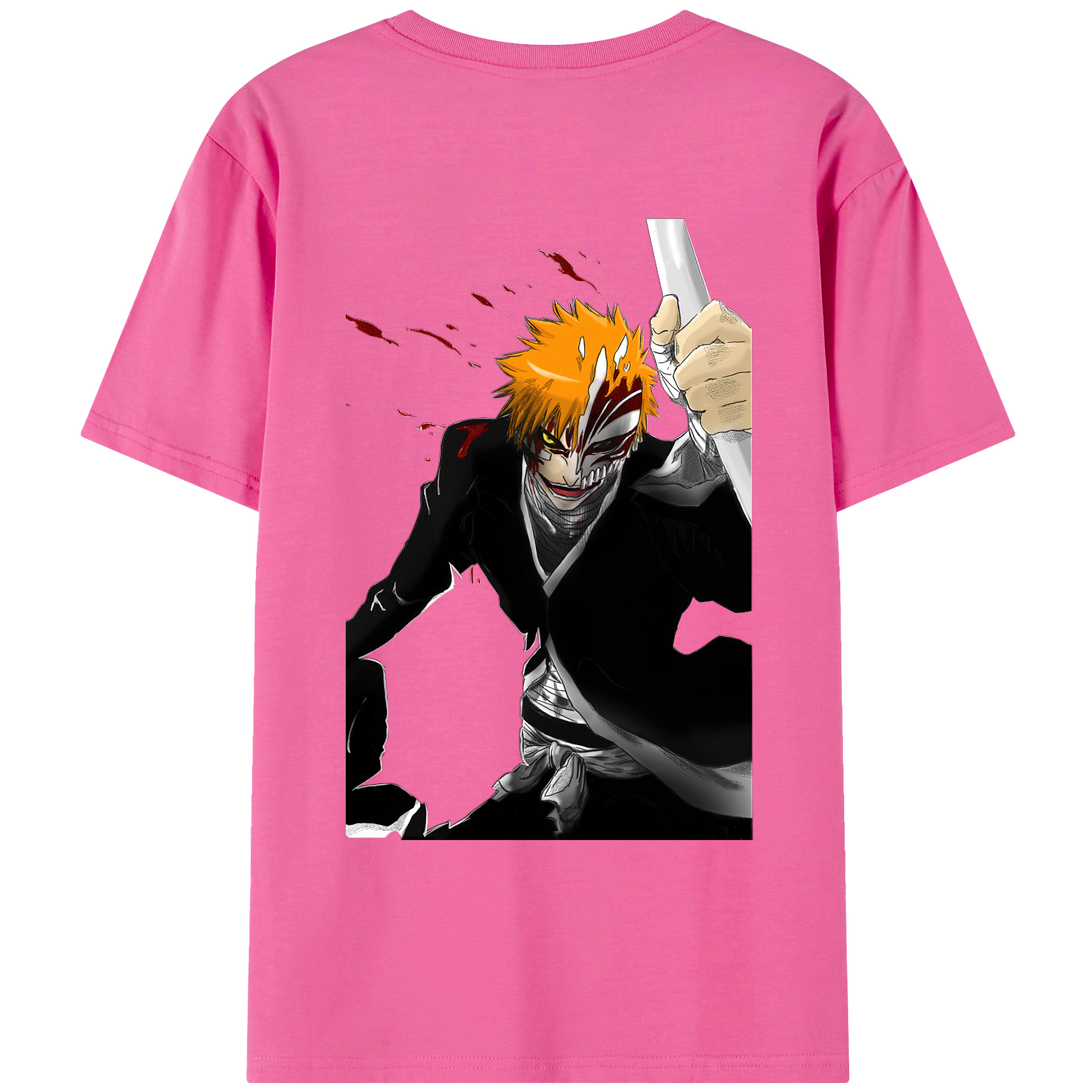 （画像用） ブリーチ 黒崎一護（くろさき いちご）BLEACH Kurosaki Ichigo レディース半袖Tシャツ(バックプリント)